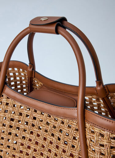 Max Mara Woven Leather Tote Bag Beige max0264044