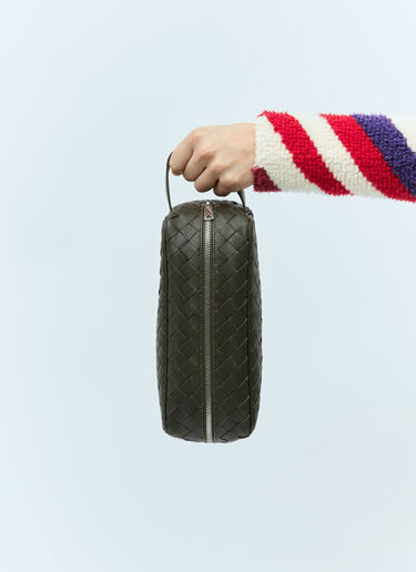 Bottega Veneta イントレチャート トラベルポーチ カーキ bov0157015