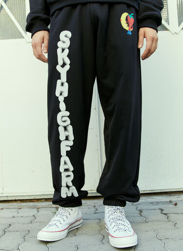 Sky High Farm Workwear グラフィックプリントトラックパンツ ブラック skh0354002