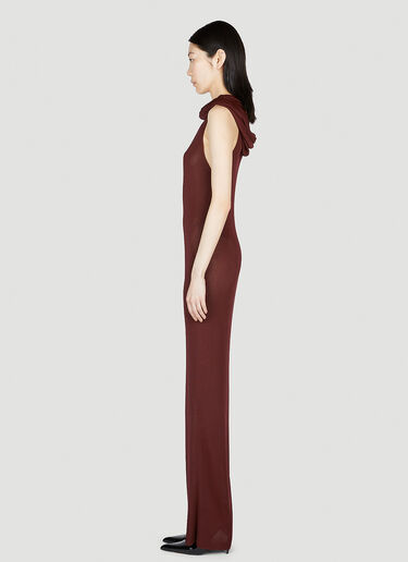 Hooded Dress Saint Laurent Hooded Dress Burgundy sla0252027