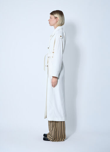 Max Mara Water-Repellent Garbardine Trench Coach White max0259007