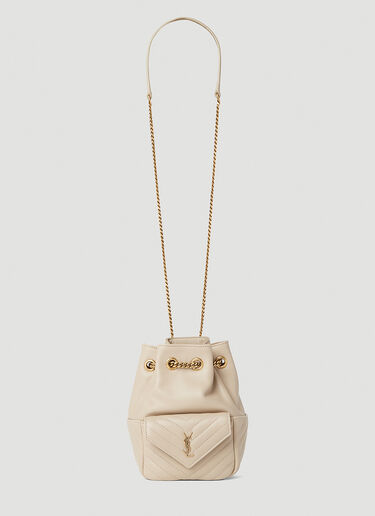 Saint Laurent Joe Nano Bucket Shoulder Bag Cream sla0251132