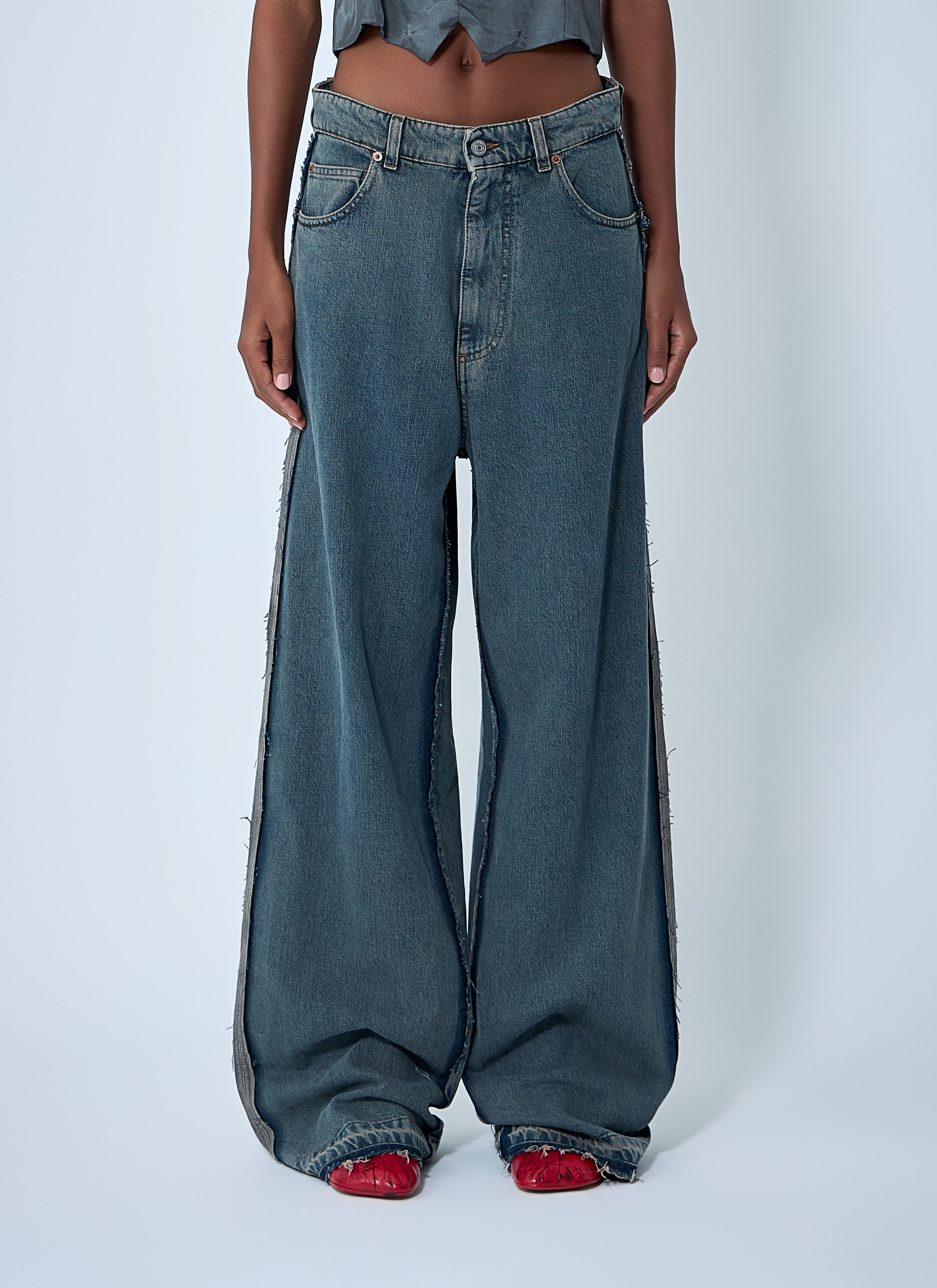 MM6 Maison Margiela Women's' Five-Pocket Jeans in Light Grey MM6 Maison Margiela Women's' Five-Pocket Jeans in Light Grey