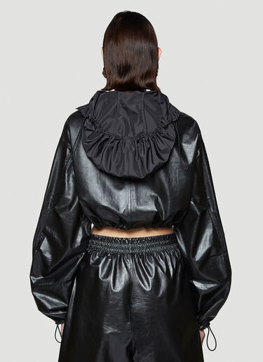 Bottega Veneta Cropped Leather Jacket Black bov0241005