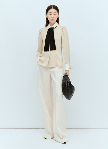 Max Mara 리넨 테일러드 팬츠 크림 max0256010