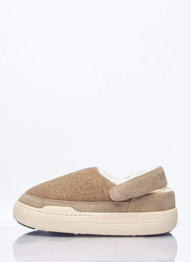 Moon Boot Park Felt Clogs Beige mnb0260007