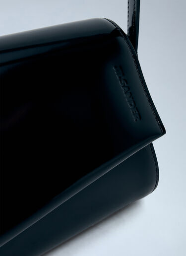 LN-CC® - Jil Sander: Kante Flap Shoulder Bag - Black Jil Sander Kante Flap Shoulder Bag Black jil0266009