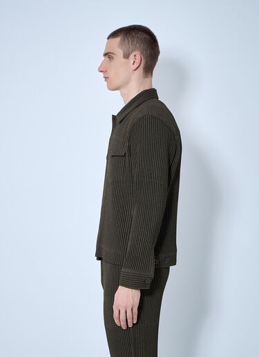 Homme Plissé Issey Miyake Pleated Jacket Khaki hmp0160002