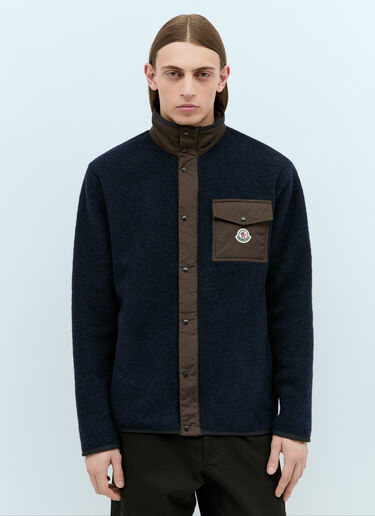 Moncler 拉绒羊毛混纺夹克 藏蓝色 mon0158026