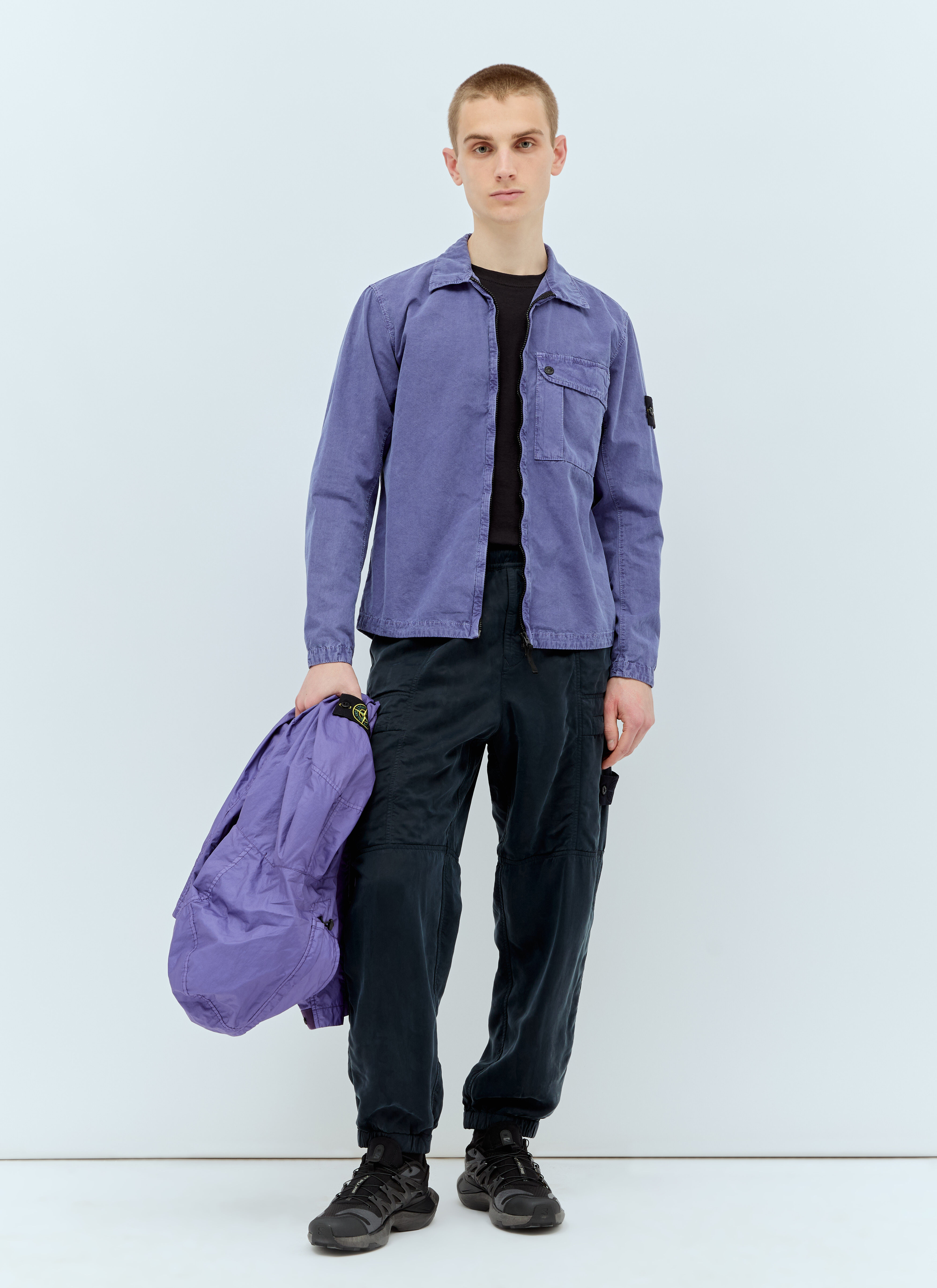 Stone Island Men's' Canvas Jacket in Purple | LN-CC®