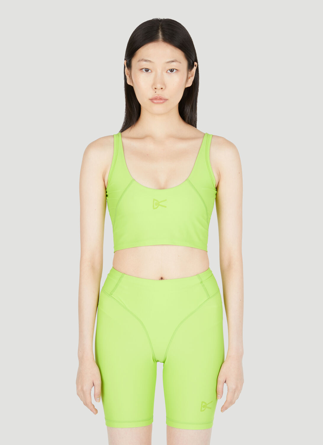 District Vision Long Line Sports Bra In Green