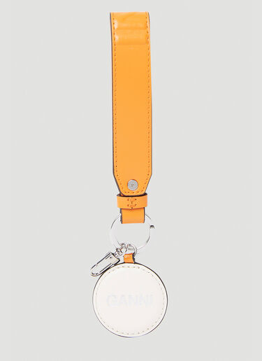 GANNI Banner Handle Keychain Orange gan0252044