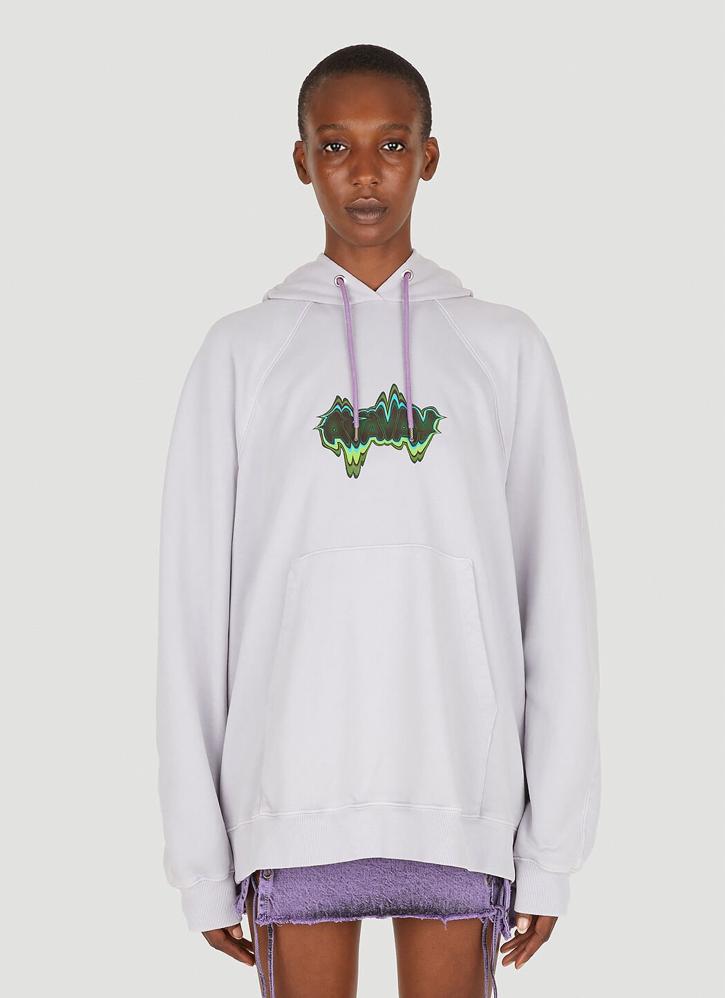 AVAVAV Logo Print Hooded Sweatshirt in Lilac LN CC