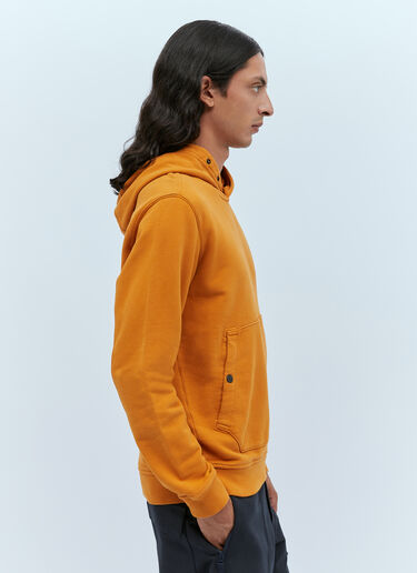 Stone Island Hooded Compass Patch Sweatshirt Orange sto0154054
