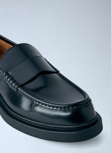 Jil Sander Brushed Leather Loafers Black jil0165010
