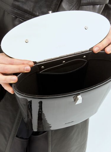 Sportmax Patent Leather Bucket Bag Black spx0258017