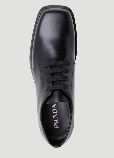 Prada Brushed Leather Derby shoes Black pra0153014