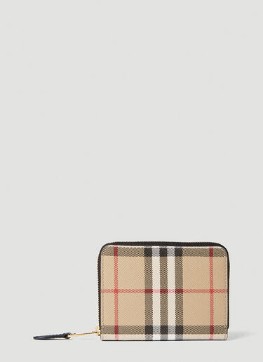 Burberry Check Wallet Beige bur0252031