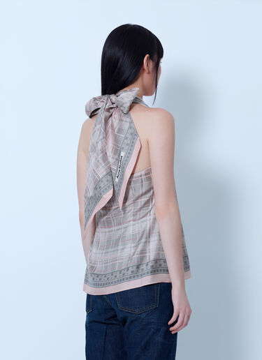 LN-CC® - Acne Studios: Silk Blouse with Scarf - Pink Acne Studios Silk Blouse with Scarf Pink acn0265067