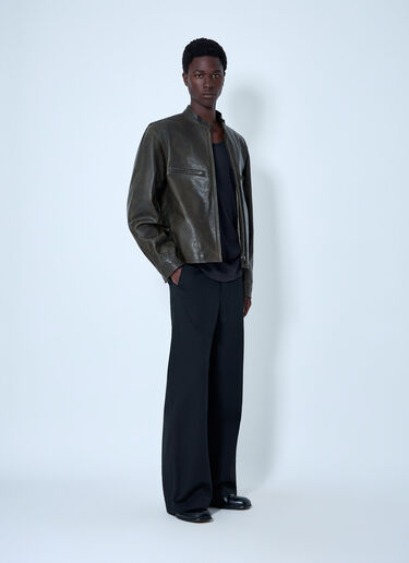 Lemaire Wide-Leg Tailored Trousers Black lem0164006