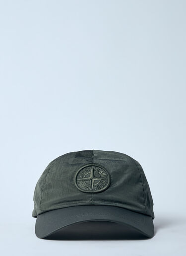 Stone Island Logo Motif Baseball Cap Green sto0160057