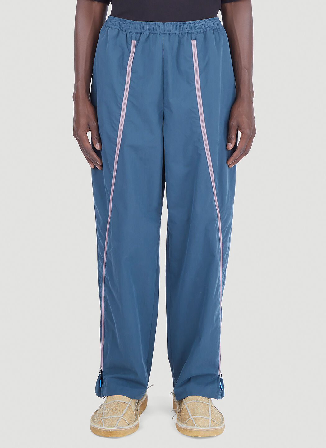 Acne Studios Zip Front Track Pants in Blue LN CC