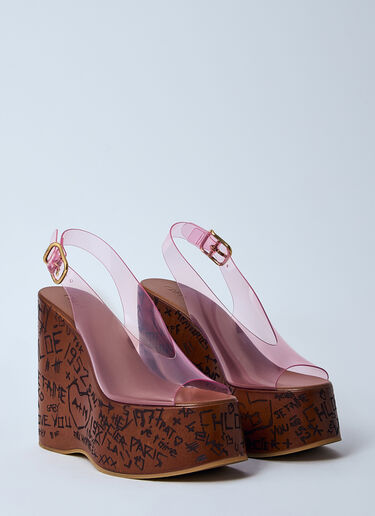 Chloé Maxime Wedge Sandals Pink chl0260017
