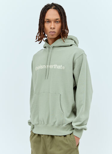 thisisneverthat® Logo Print Hooded Sweatshirt Green tsn0156012