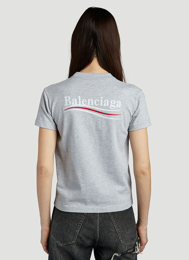 Balenciaga 徽标修身 T 恤 灰色 bal0246007
