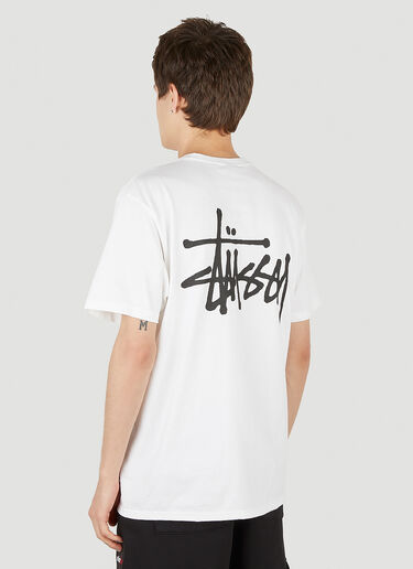 Stüssy 로고 프린트 티셔츠 화이트 sts0152039