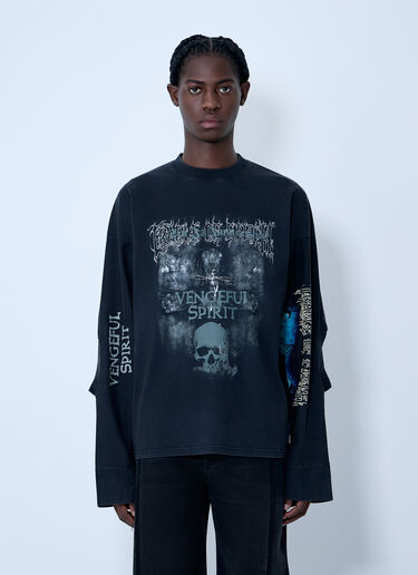 Vetements Cof Spirit Cut-Up T-Shirt Black vet0162007
