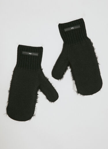 Y-3 Fuzzy Logo Gloves Black yyy0354031