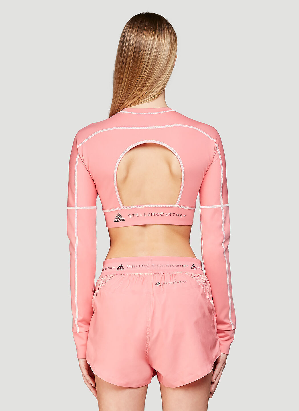Adidas crop top pink sales