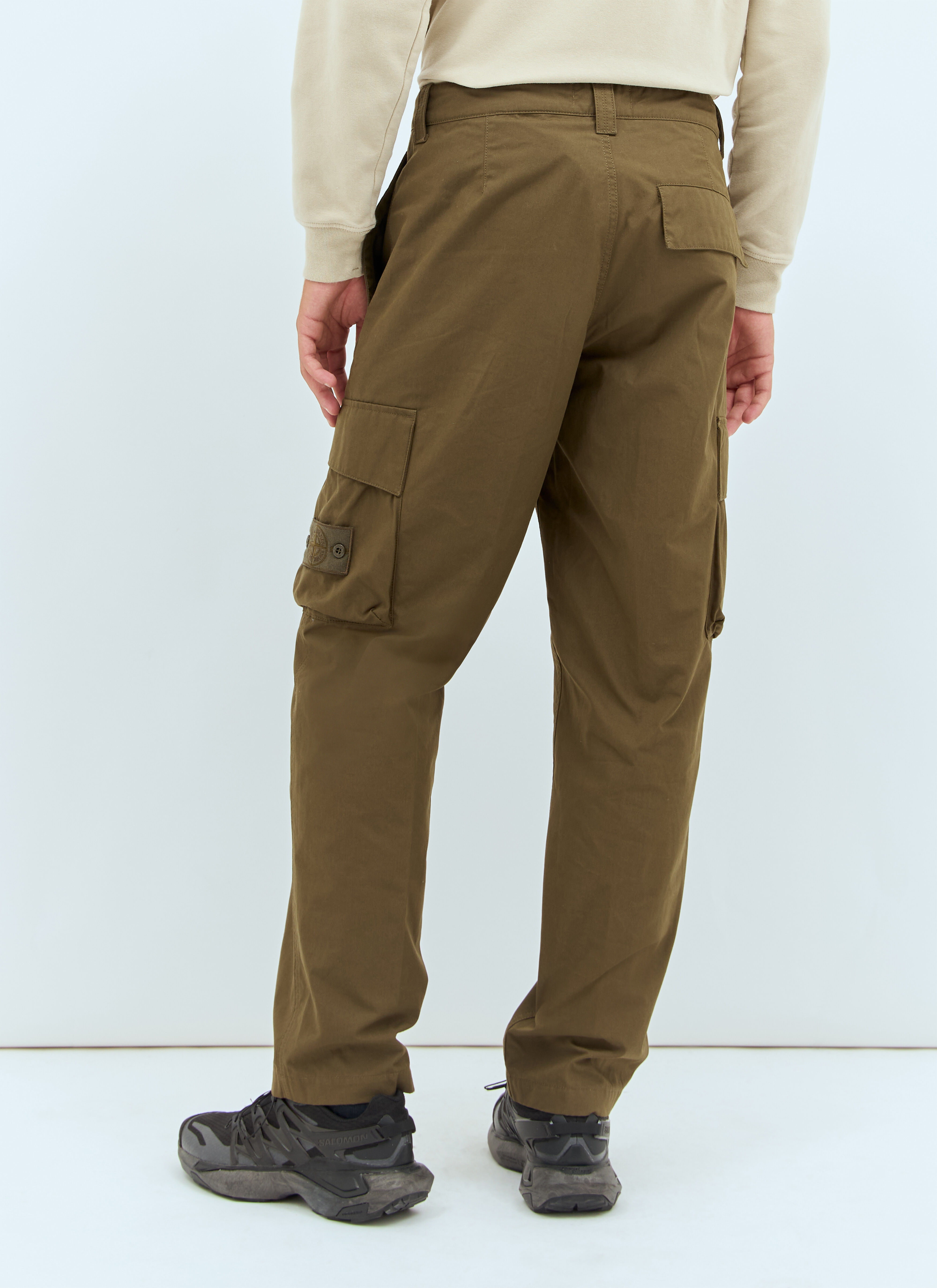 Stone Island Men's' Ghost Cargo Pants in Green | LN-CC®