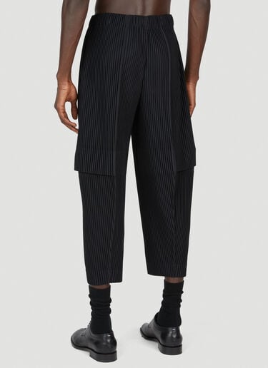 Homme Plissé Issey Miyake Pleated Cropped Pants Black hmp0153008