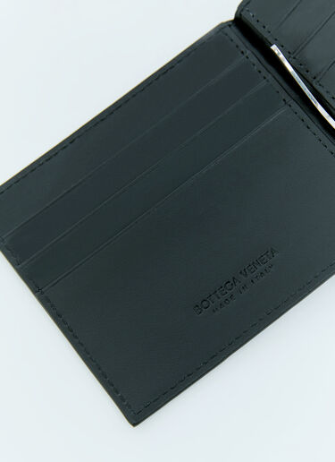 Bottega Veneta Intrecciato Bill Clip Leather Wallet Black bov0154025