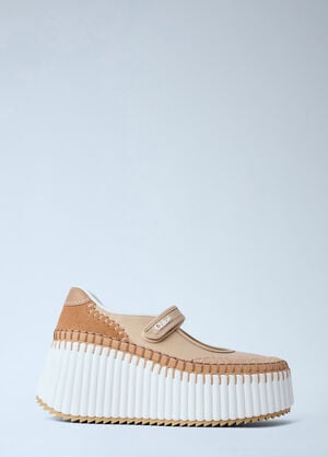 Chloé Nama Platform Sneakers Brown chl0264032