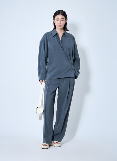 Lemaire Straight Collar Twisted Shirt Grey lem0260004