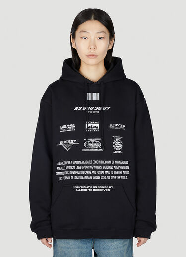 VTMNTS Movie Barcode Definition Hooded Sweatshirt Black vtm0351006