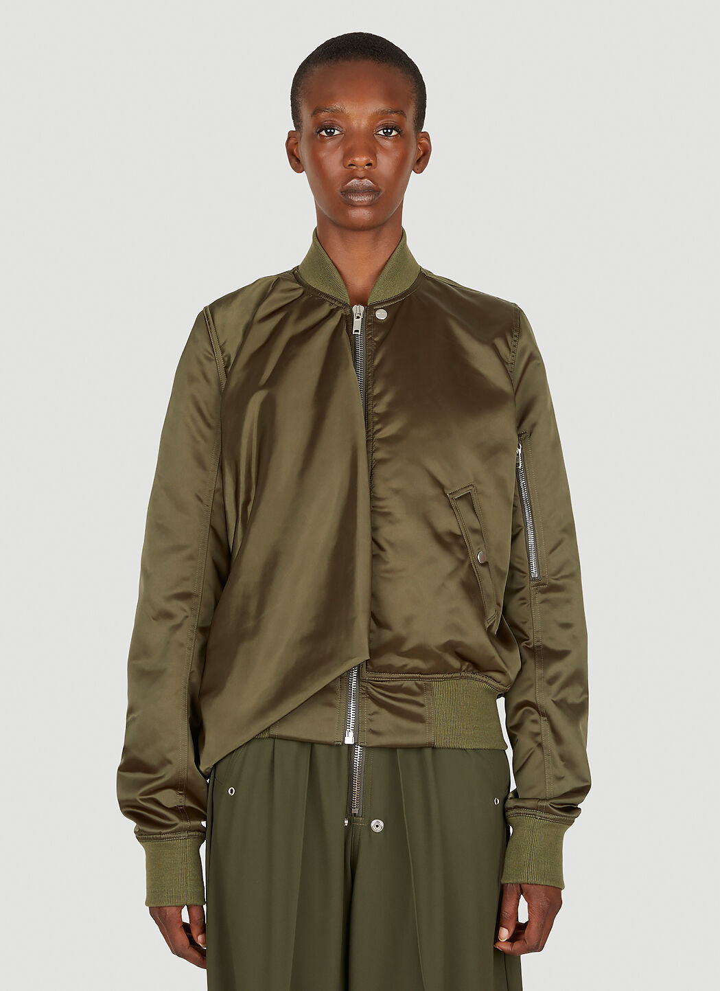 Olive green bomber best sale jacket womens