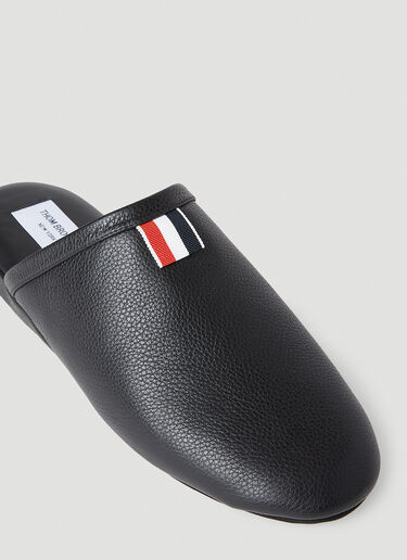 Three-Stripe Tab Slip Ons Thom Browne Three-Stripe Tab Slip Ons Black thb0151017