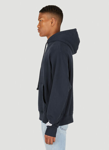 Gallery Dept. Logo Print Hooded Sweatshirt Navy gdp0147007