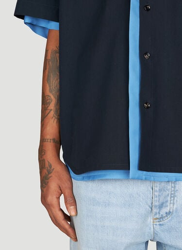 Bottega Veneta Double Layer Shirt Blue bov0153007