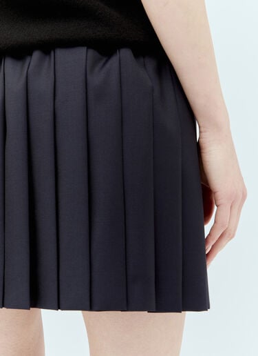 Pleated Batavia Skirt Miu Miu Pleated Batavia Skirt Blue miu0257011