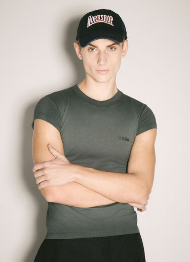 032C Victor Distressed Baseball Cap Black cee0158009