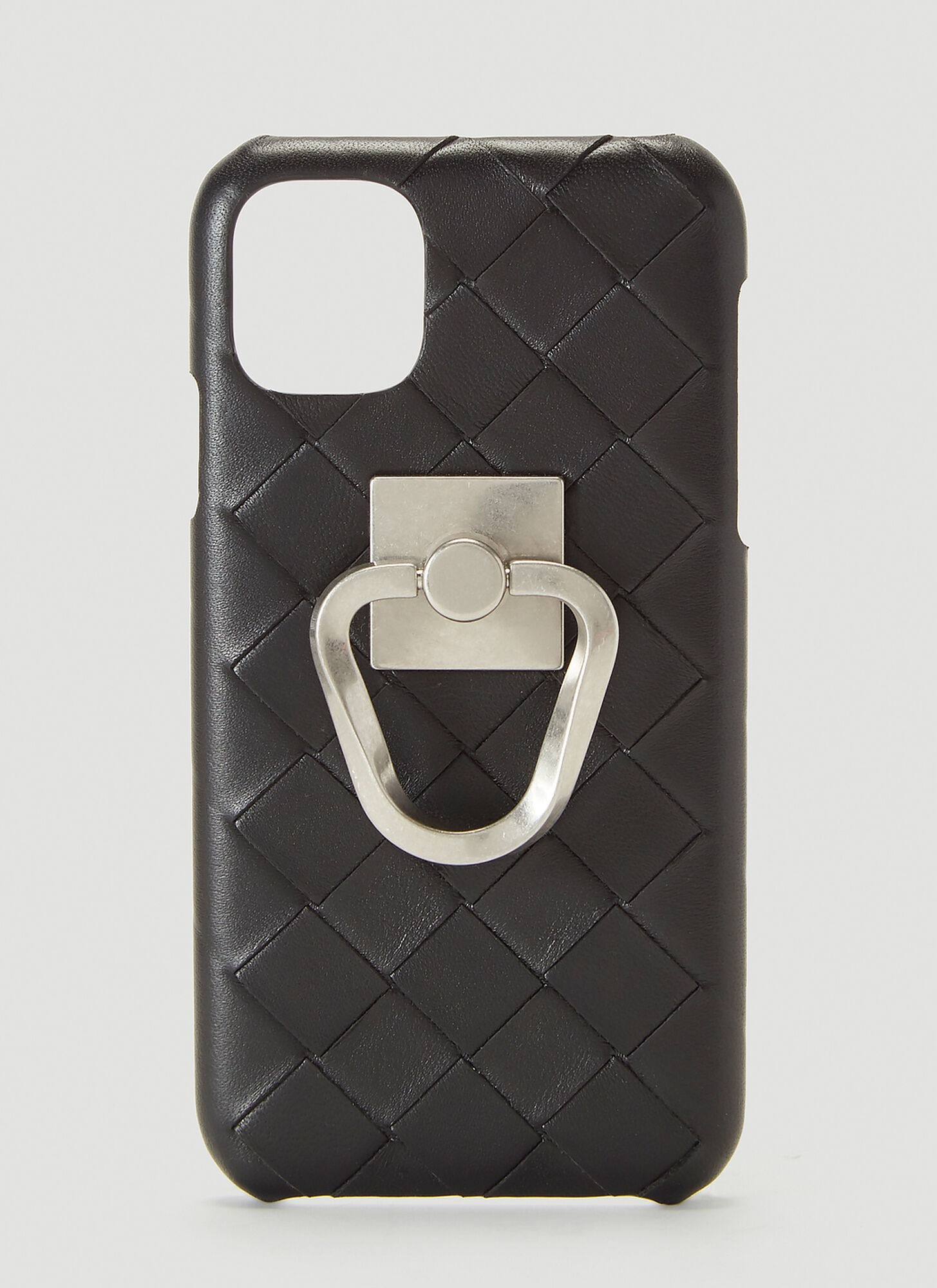 Bottega Veneta Woven Leather Iphone 11 Case Female Black