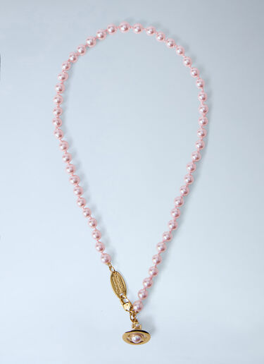 Vivienne Westwood Simonetta Pearl Necklace Pink vvw0264031