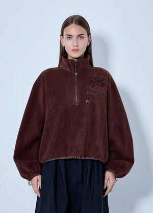 Cecilie Bahnsen Soft Fleece Frederik Anorak Brown cec0266012