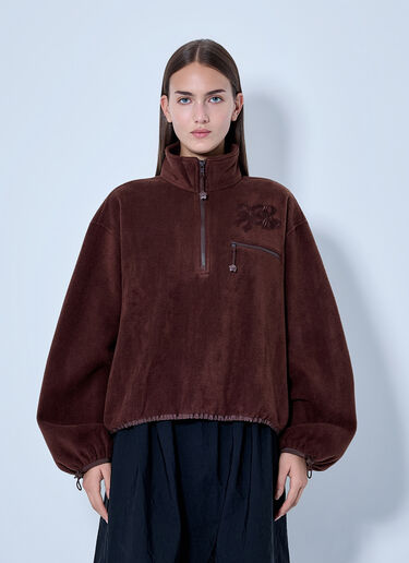 LN-CC® - Cecilie Bahnsen: Soft Fleece Frederik Anorak - Brown Cecilie Bahnsen Soft Fleece Frederik Anorak Brown cec0266012