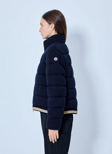 LN-CC® - Moncler: Padded High-Neck Jacket - Navy Moncler Padded High-Neck Jacket Navy mon0265104